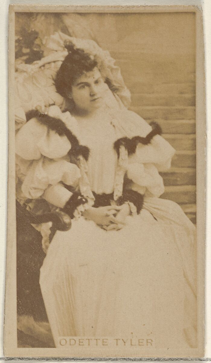Odette Tyler, from the Actors and Actresses series (N45, Type 8) for Virginia Brights Cigarettes, Issued by Allen &amp; Ginter (American, Richmond, Virginia), Albumen photograph 