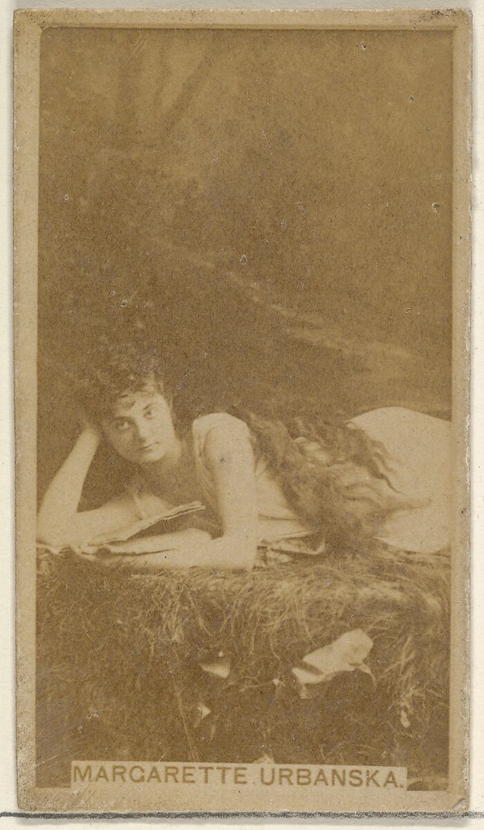 Margarette Urbanska, from the Actors and Actresses series (N45, Type 8) for Virginia Brights Cigarettes, Issued by Allen &amp; Ginter (American, Richmond, Virginia), Albumen photograph 