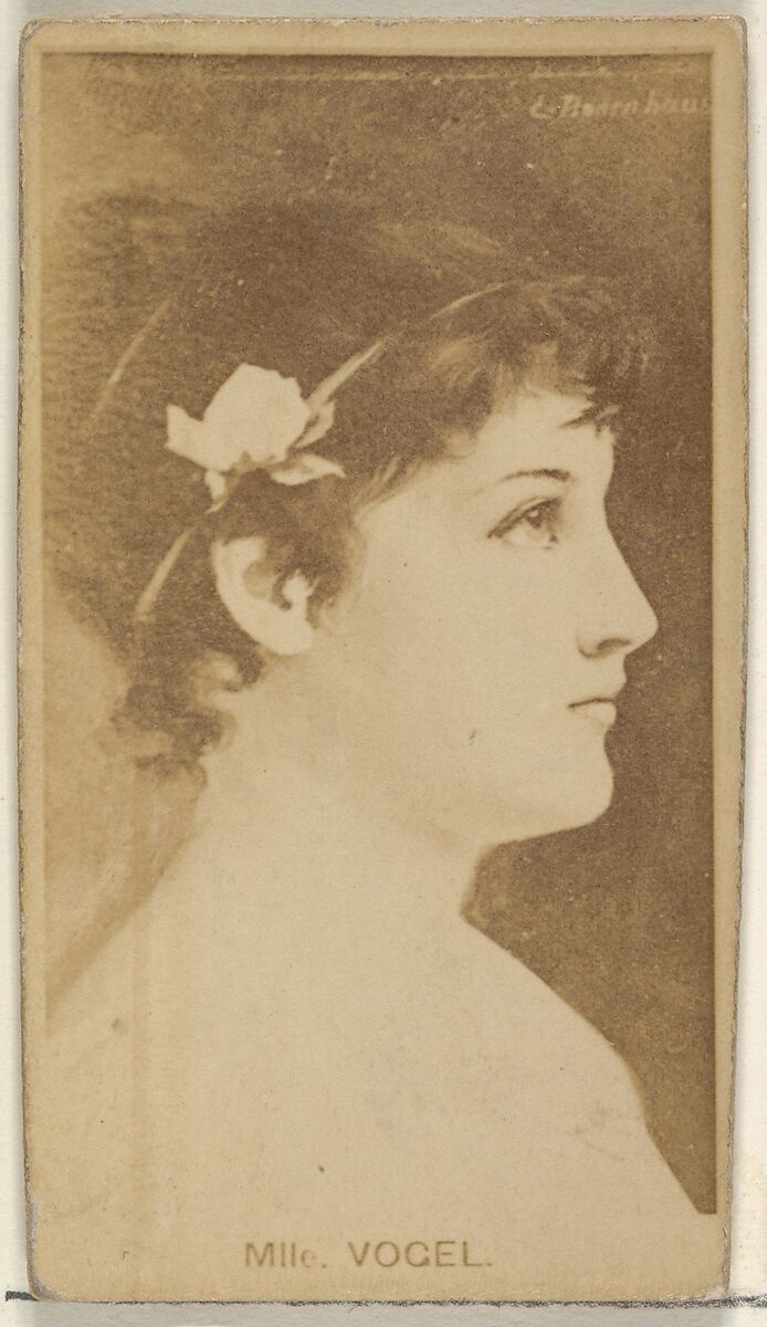 Mlle. Vogel, from the Actors and Actresses series (N45, Type 8) for Virginia Brights Cigarettes, Issued by Allen &amp; Ginter (American, Richmond, Virginia), Albumen photograph 