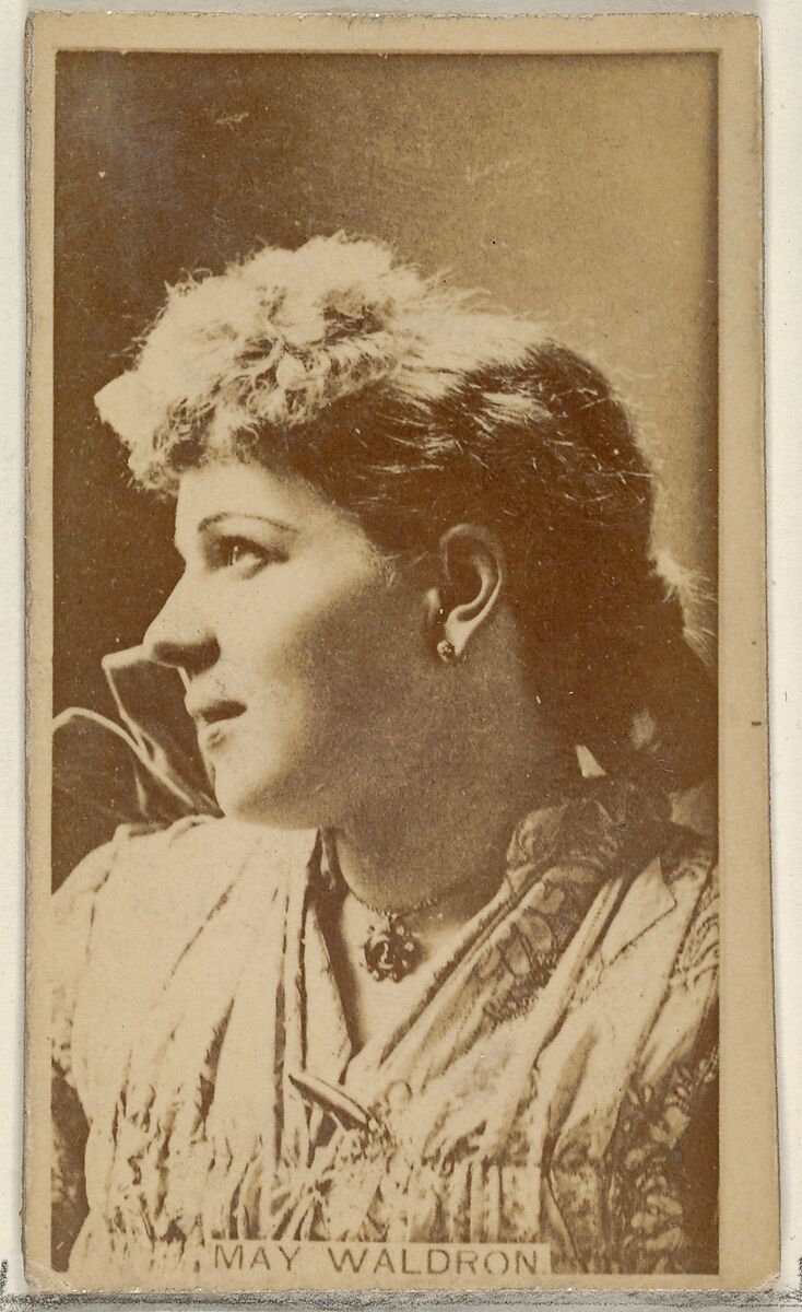 May Waldron, from the Actors and Actresses series (N45, Type 8) for Virginia Brights Cigarettes, Issued by Allen &amp; Ginter (American, Richmond, Virginia), Albumen photograph 