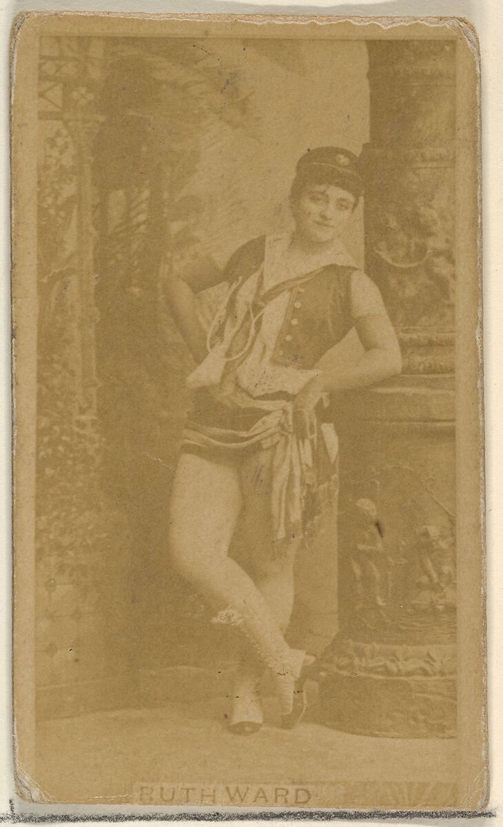 Ruth Ward, from the Actors and Actresses series (N45, Type 8) for Virginia Brights Cigarettes, Issued by Allen &amp; Ginter (American, Richmond, Virginia), Albumen photograph 