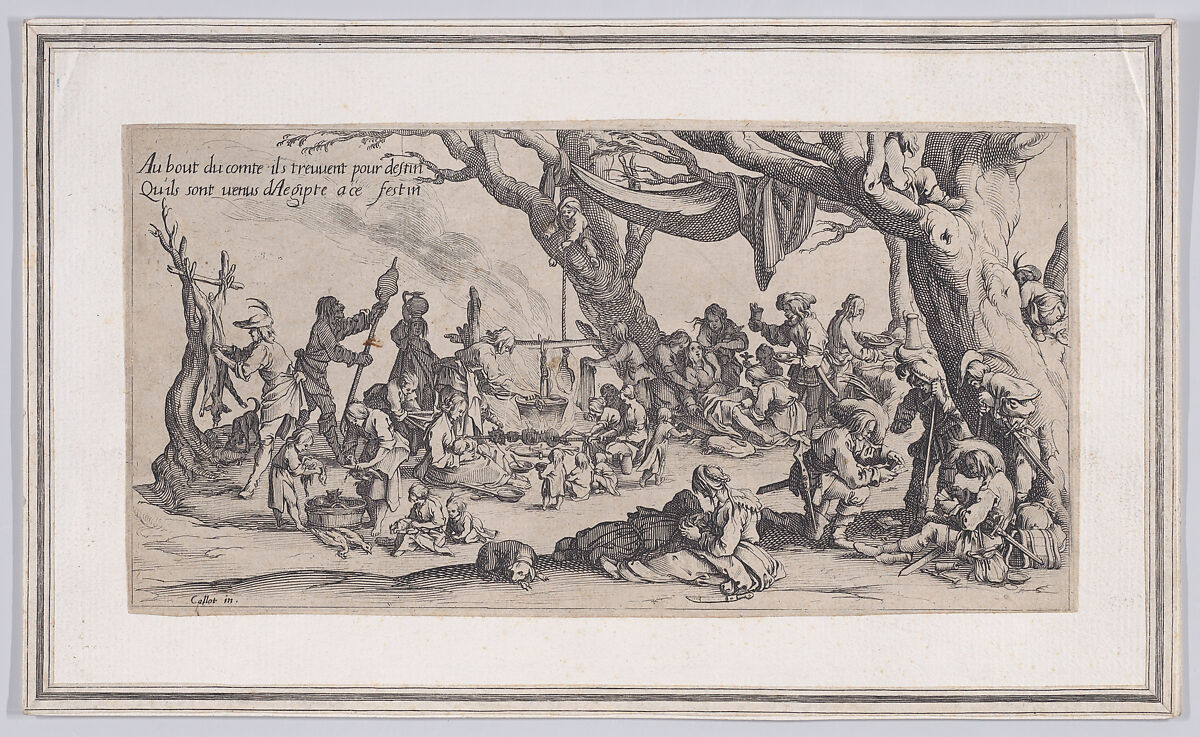 Copy of Le Halte des Bohémiens: Les Apprêts du Festin (The Gypsy Stopover: The Preparations for the Feast), from "Le Bohémiens...", Anonymous, Etching and engraving 