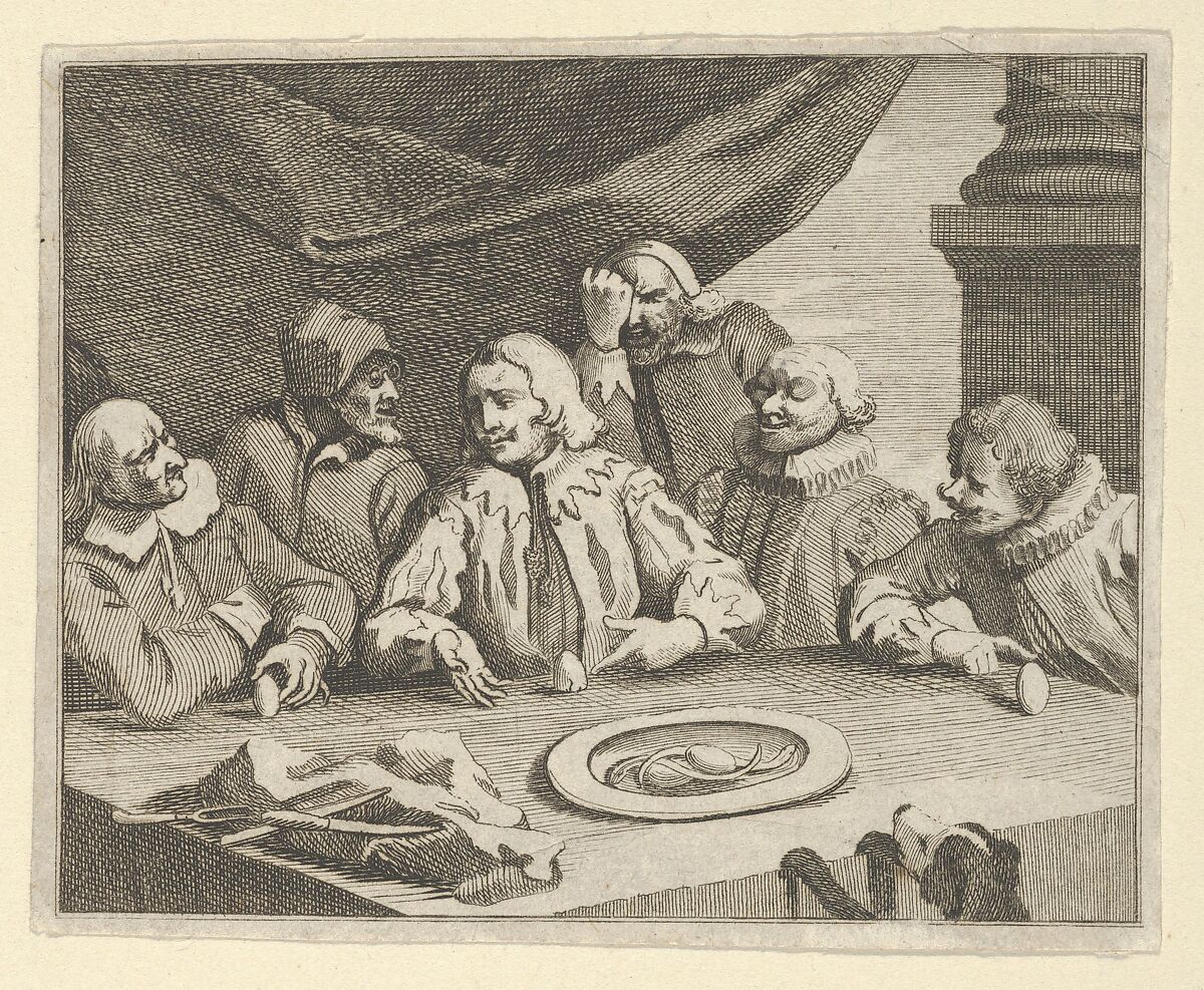 Columbus Breaking the Egg, Dent (British, active ca. 1800), Engraving 