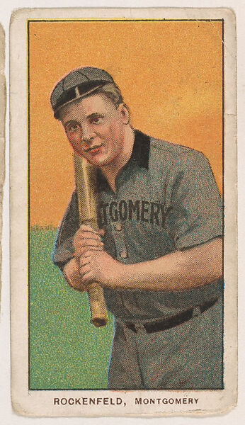 Ike Rockenfeld, Montgomery, from Coupon Cigarettes Baseball Issue, 1910, Coupon Cigarettes, Commercial color lithograph 