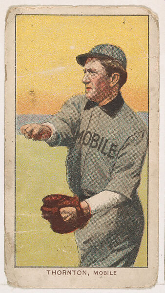 Woodie Thornton, Mobile, from Coupon Cigarettes Baseball Issue, 1910, Coupon Cigarettes, Commercial color lithograph 