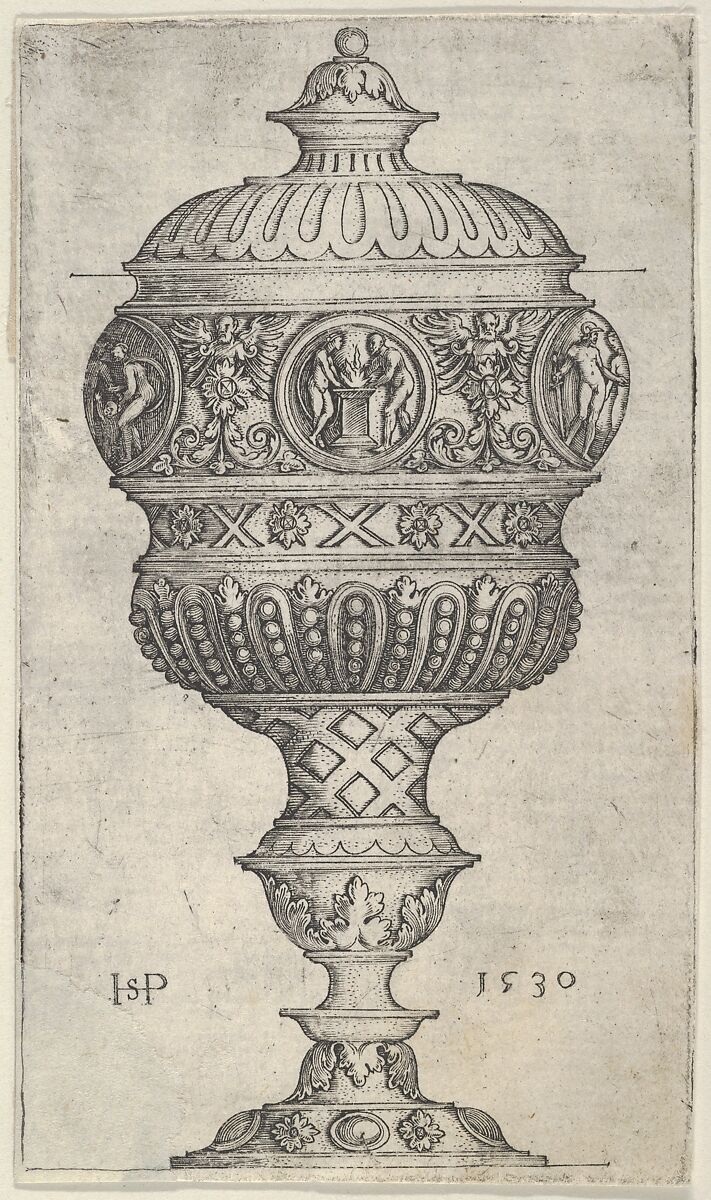 Goblet with Round Medallions, Sebald Beham (German, Nuremberg 1500–1550 Frankfurt), Engraving 