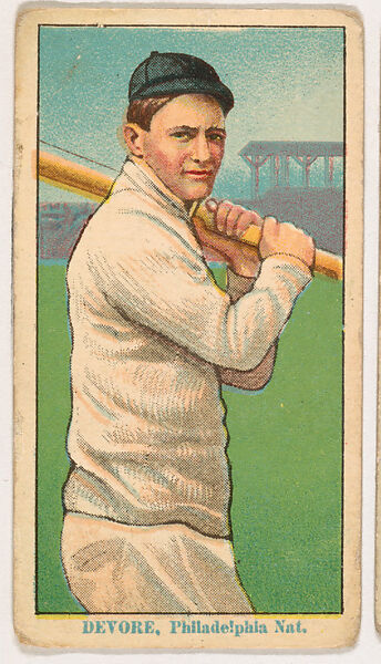 Josh Devore, Philadelphia, from Coupon Cigarettes Baseball Issue, 1914-1916, Coupon Cigarettes, Commercial color lithograph 