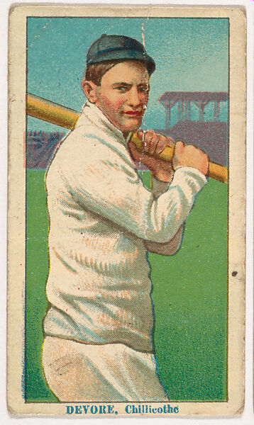 Josh Devore, Chillicothe, from Coupon Cigarettes Baseball Issue, 1914-1916, Coupon Cigarettes, Commercial color lithograph 