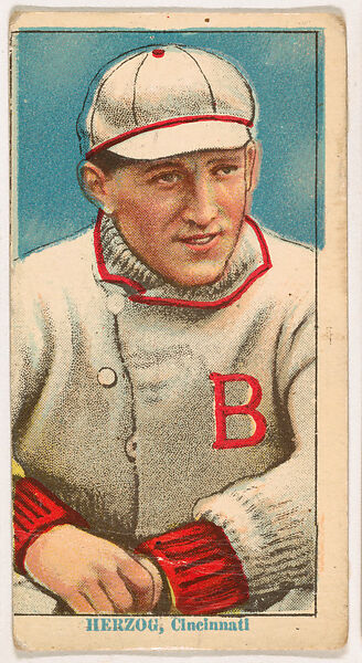 Buck Herzog, Cincinnati, from Coupon Cigarettes Baseball Issue, 1914-1916, Coupon Cigarettes, Commercial color lithograph 