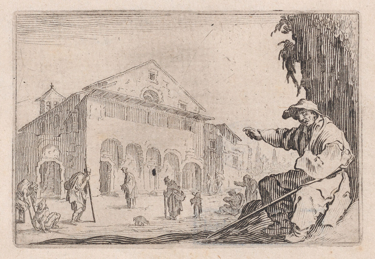 L'Hospice (The Almshouse), from "Les Caprices" Series B, The Nancy Set, Jacques Callot (French, Nancy 1592–1635 Nancy), Etching; first state of two (Lieure) 