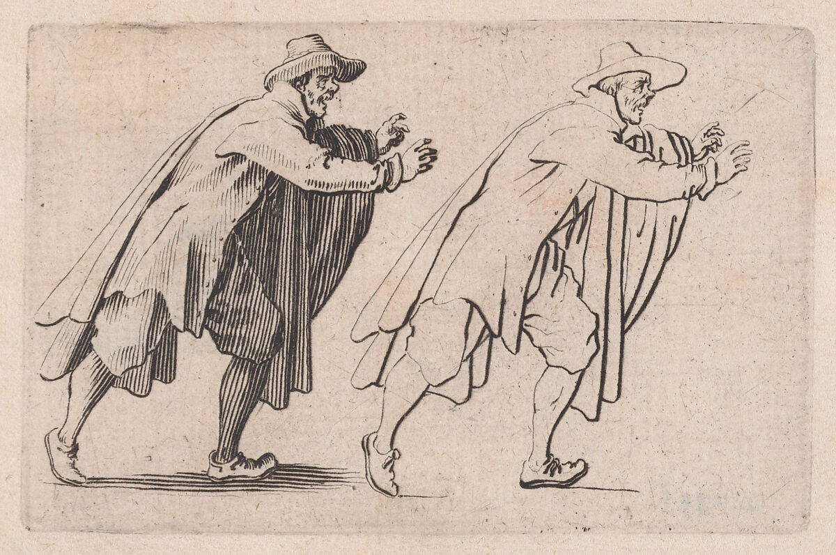 L'Homme qui Court (The Running Man), from "Les Caprices" Series B, The Nancy Set, Jacques Callot (French, Nancy 1592–1635 Nancy), Etching; first state of two (Lieure) 