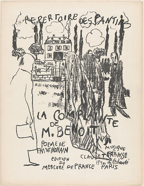 Monsieur Benoît's Lament, Pierre Bonnard (French, Fontenay-aux-Roses 1867–1947 Le Cannet), Lithograph 