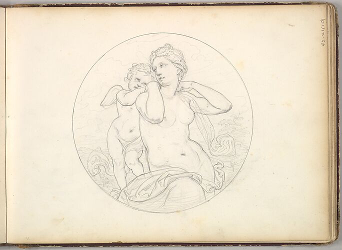 Venus and Cupid  (in Sketch Book With Drawings on Twenty-six Leaves)