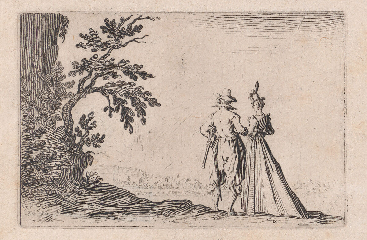 La Promenade (The Walk), from "Les Caprices" Series B, The Nancy Set, Jacques Callot (French, Nancy 1592–1635 Nancy), Etching; first state of two (Lieure) 