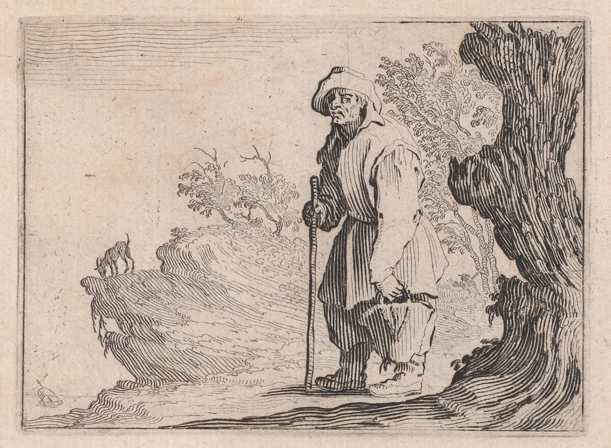 Le Paysan Portant son Sac (The Peasant Carrying his Sack), from "Les Caprices" Series B, The Nancy Set, Jacques Callot (French, Nancy 1592–1635 Nancy), Etching; first state of two (Lieure) 