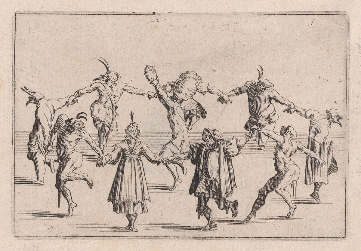 La Ronde (The Round Dance), from "Les Caprices" Series B, The Nancy Set, Jacques Callot (French, Nancy 1592–1635 Nancy), Etching; first state of two (Lieure) 
