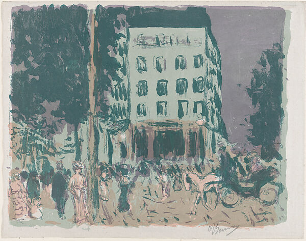 The Boulevards, Pierre Bonnard (French, Fontenay-aux-Roses 1867–1947 Le Cannet), Color lithograph 