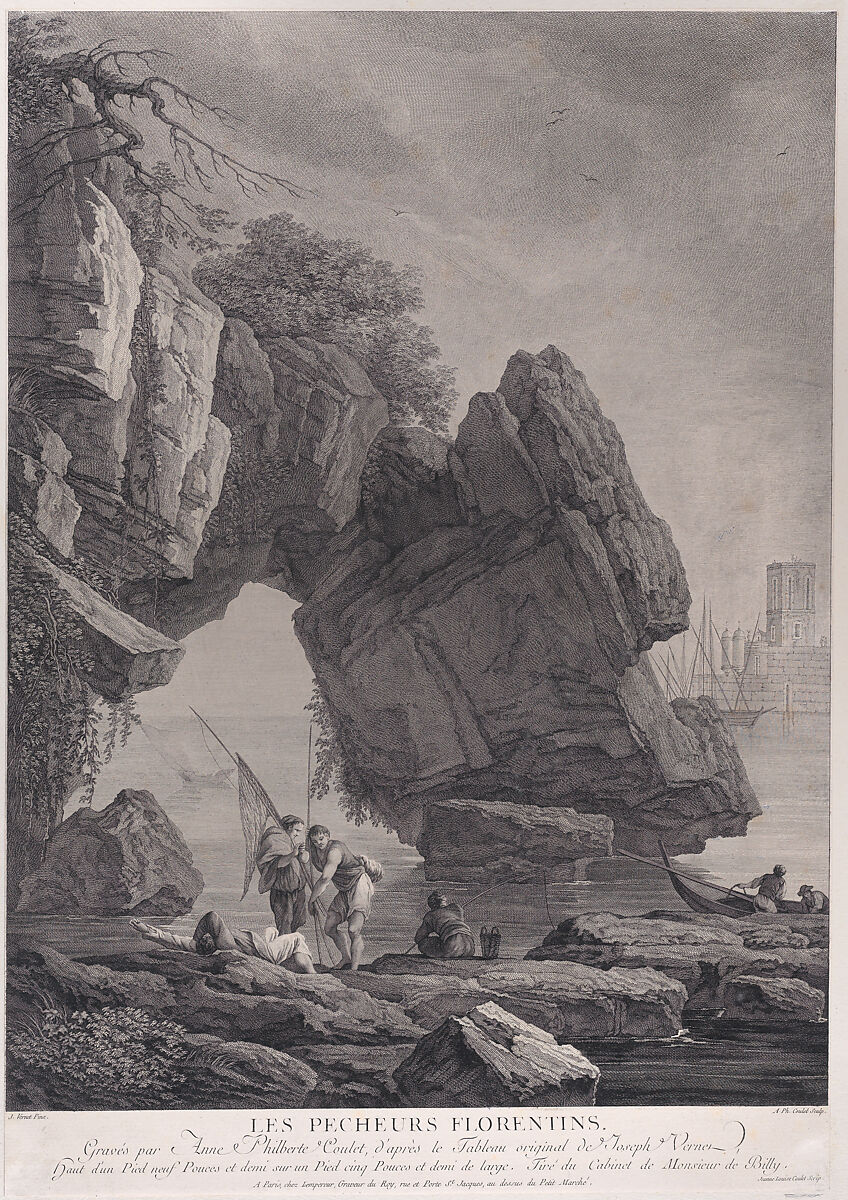 The Florentine Fishermen, After Joseph Vernet (French, Avignon 1714–1789 Paris), Engraving
