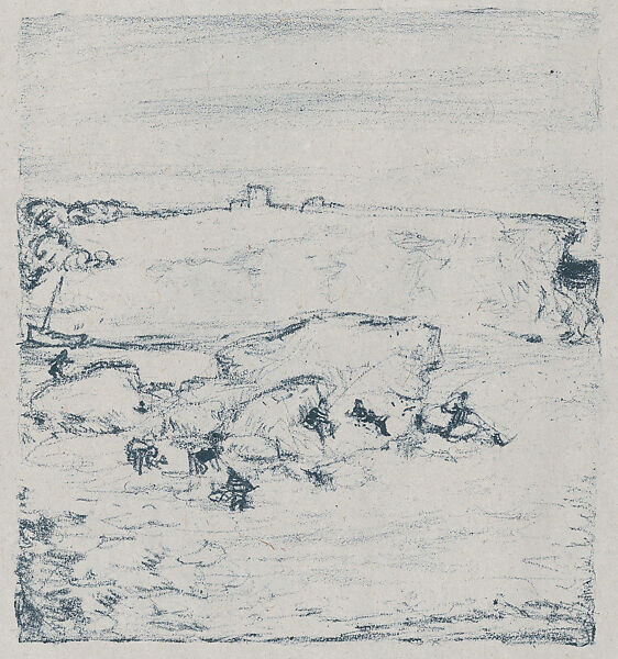 Landscape with Rock, from "Daphnis and Chloe" by Longus, Pierre Bonnard (French, Fontenay-aux-Roses 1867–1947 Le Cannet), Lithograph 