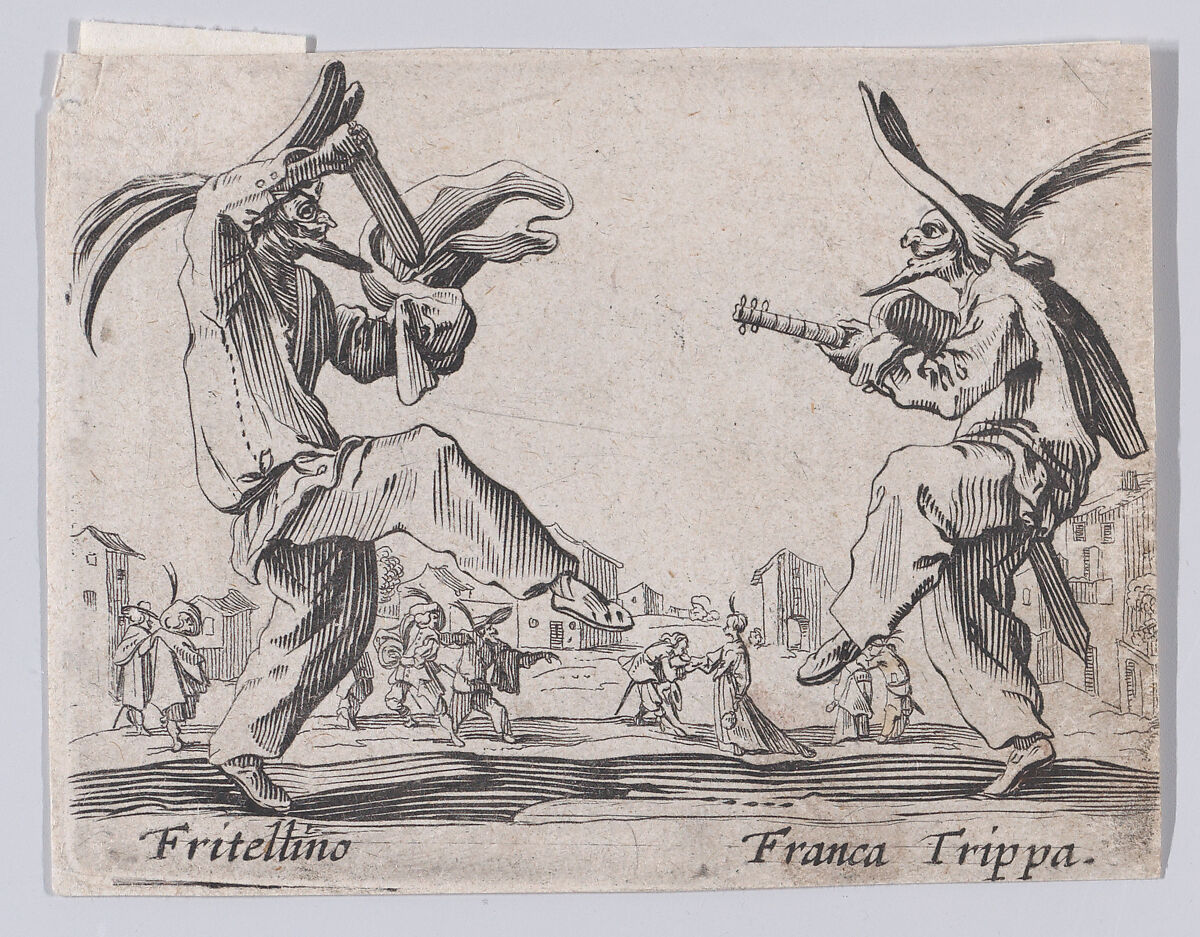 Copy of Franca Trippa and Fritellino, from "Balli di Sfessania" (Dance of Sfessania), Jacques Callot (French, Nancy 1592–1635 Nancy), Etching 