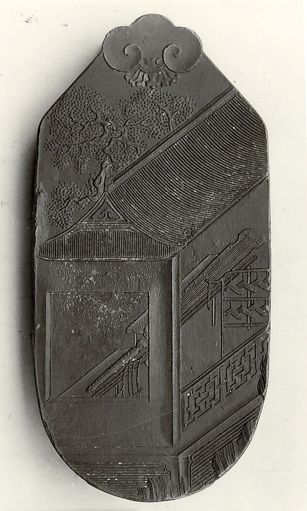 Hall of Ancient Echoes, Workshop of Jian Guzhai (Chinese,), Pine soot and binding medium; inscribed in gilt, China