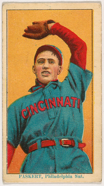 Dode Paskert, Philadelphia, from Coupon Cigarettes Baseball Issue, 1914-1916, Coupon Cigarettes, Commercial color lithograph 