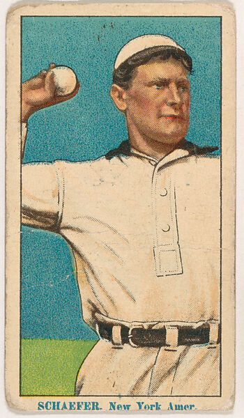 Herman "Germany" Schaefer, New York, from Coupon Cigarettes Baseball Issue, 1914-1916, Coupon Cigarettes, Commercial color lithograph 