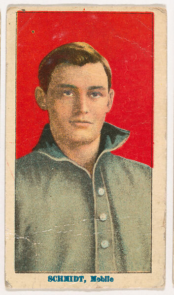 Boss Schmidt, Mobile, from Coupon Cigarettes Baseball Issue, 1914-1916, Coupon Cigarettes, Commercial color lithograph 