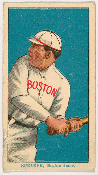 Tris Speaker, Boston, from Coupon Cigarettes Baseball Issue, 1914-1916, Coupon Cigarettes, Commercial color lithograph 