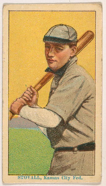 George Stovall, Kansas City, from Coupon Cigarettes Baseball Issue, 1914-1916, Coupon Cigarettes, Commercial color lithograph 