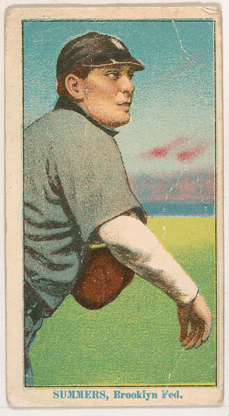 Ed Summers, Brooklyn, from Coupon Cigarettes Baseball Issue, 1914-1916, Coupon Cigarettes, Commercial color lithograph 