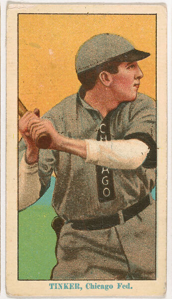Joe Tinker, Chicago, from Coupon Cigarettes Baseball Issue, 1914-1916, Coupon Cigarettes, Commercial color lithograph 