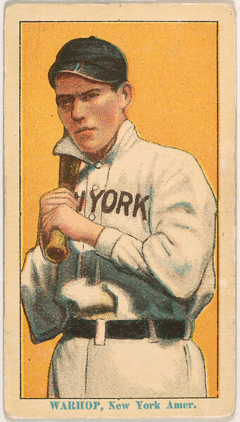 Jack Warhop, New York, from Coupon Cigarettes Baseball Issue, 1914-1916, Coupon Cigarettes, Commercial color lithograph 