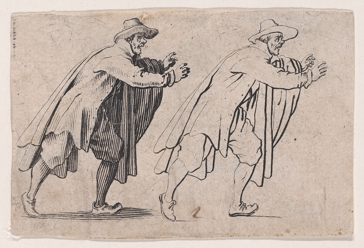 L'Homme qui Court (The Running Man), from Les Caprices Series B, The Nancy Set, Jacques Callot (French, Nancy 1592–1635 Nancy), Etching; first state of two (Lieure) 