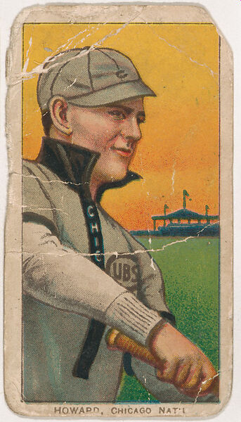 Del Howard, Chicago, from Red Cross Tobacco Baseball Series, 1910-1912, Red Cross Tobacco, Commercial color lithograph 