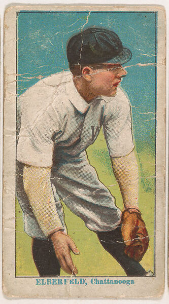 Norman "Kid" Elberfeld, Chattanooga, from Red Cross Tobacco Baseball Series, 1912-1913, Red Cross Tobacco, Commercial color lithograph 