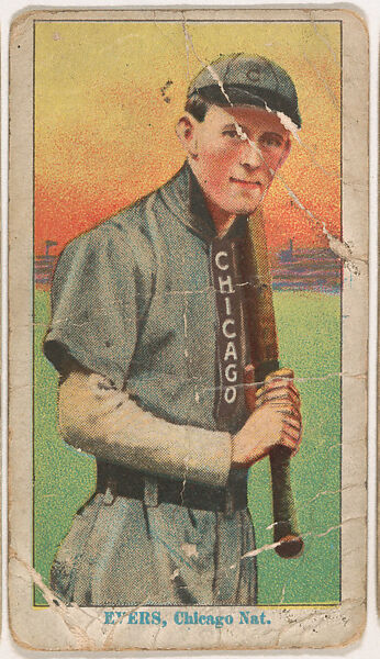 Johnny Evers, Chicago, from Red Cross Tobacco Baseball Series, 1912-1913, Red Cross Tobacco, Commercial color lithograph 