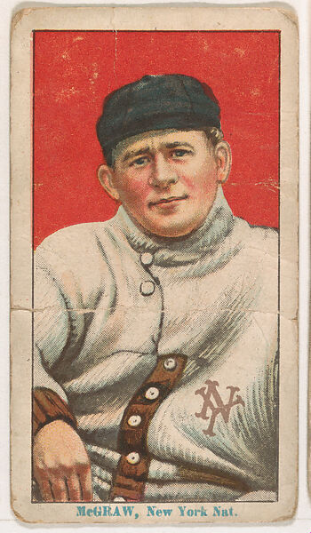 John McGraw, New York, from Red Cross Tobacco Baseball Series, 1912-1913, Red Cross Tobacco, Commercial color lithograph 