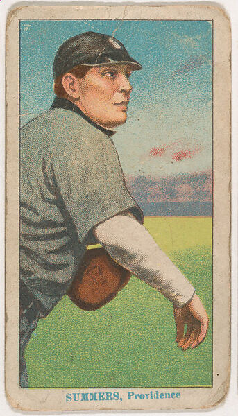 Ed Summers, Providence, from Red Cross Tobacco Baseball Series, 1912-1913, Red Cross Tobacco, Commercial color lithograph 
