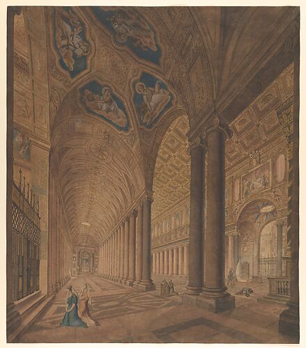 Interior View of the Basilica of Santa Maria Maggiore, Rome
