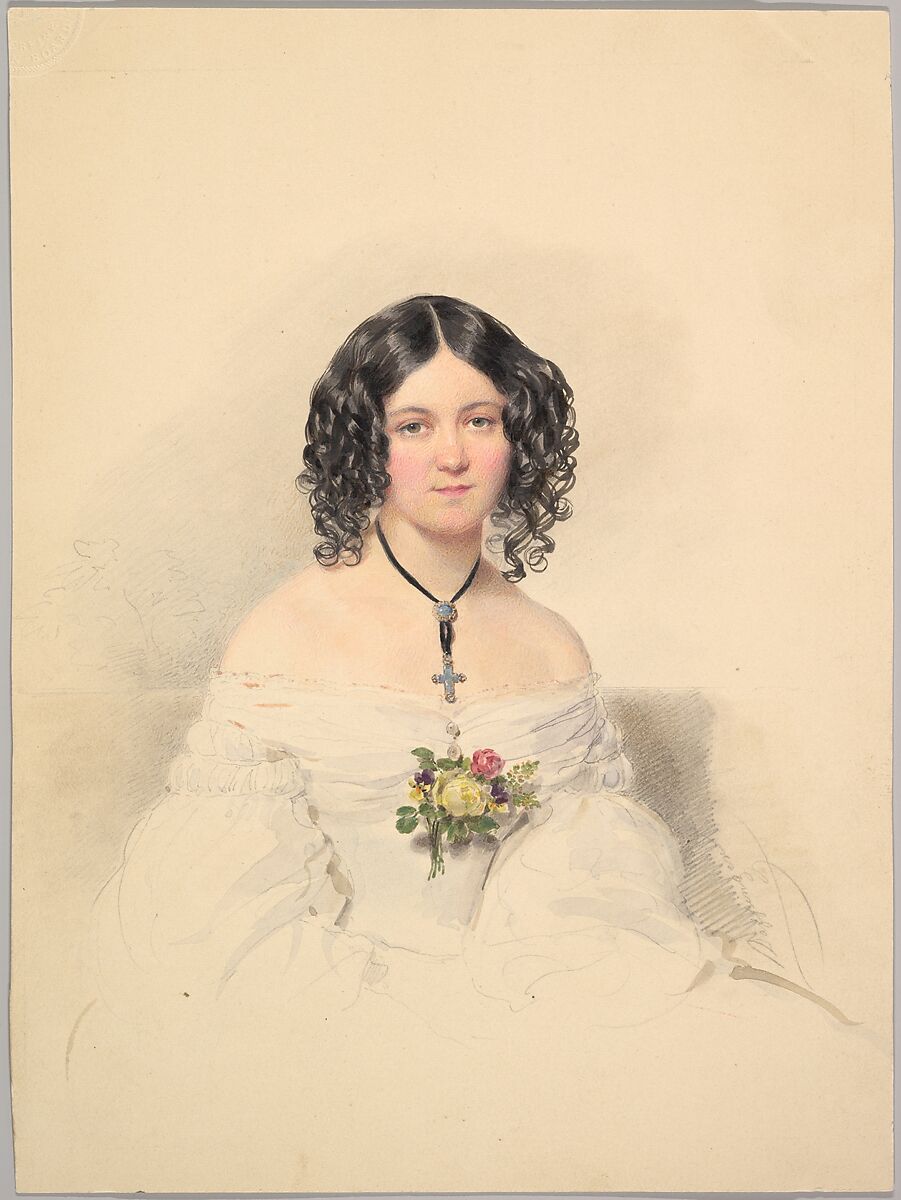 Countess Hélène Esterházy, née Countess Bezobrazov, Moritz Michael Daffinger (Austrian, Vienna 1790–1849 Vienna), Watercolor and gouache, graphite 