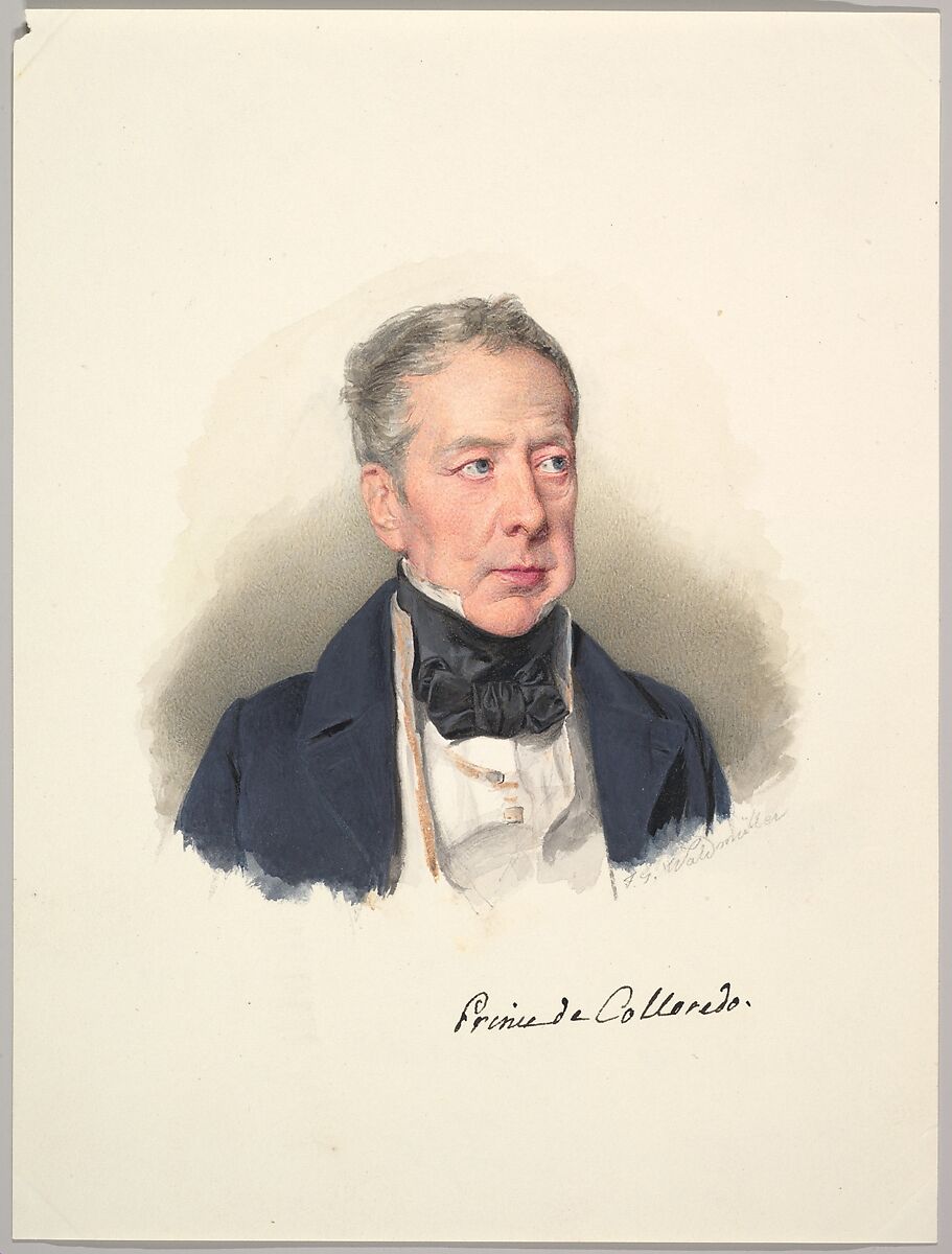 Prince Rudolph Joseph of Colloredo-Mansfeld, Ferdinand Georg Waldmüller (Austrian, Vienna 1793–1865 Helmstreitmühle in der Hinterbrühl), Watercolor and gouache, graphite 