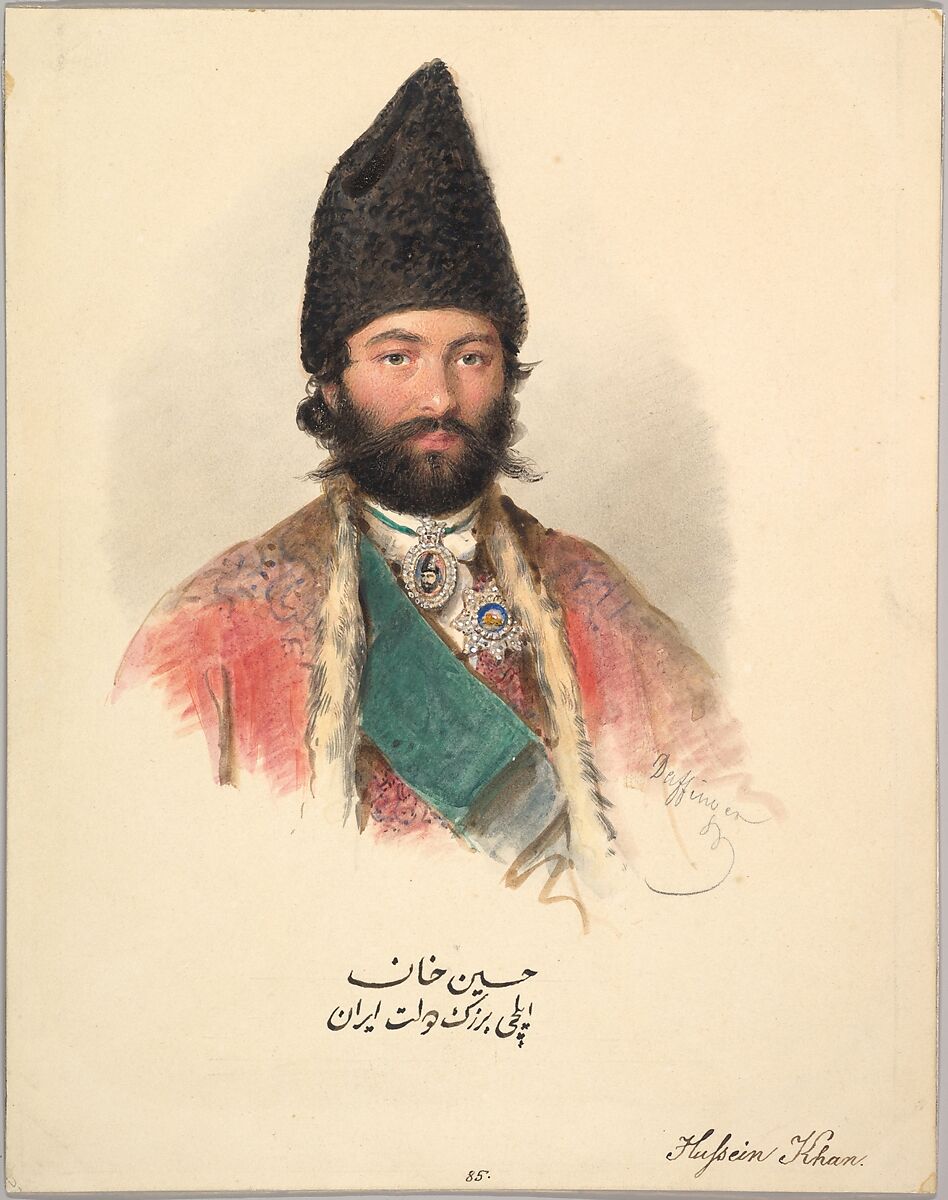 Hussein Khan, Moritz Michael Daffinger (Austrian, Vienna 1790–1849 Vienna), Watercolor and gouache, graphite 