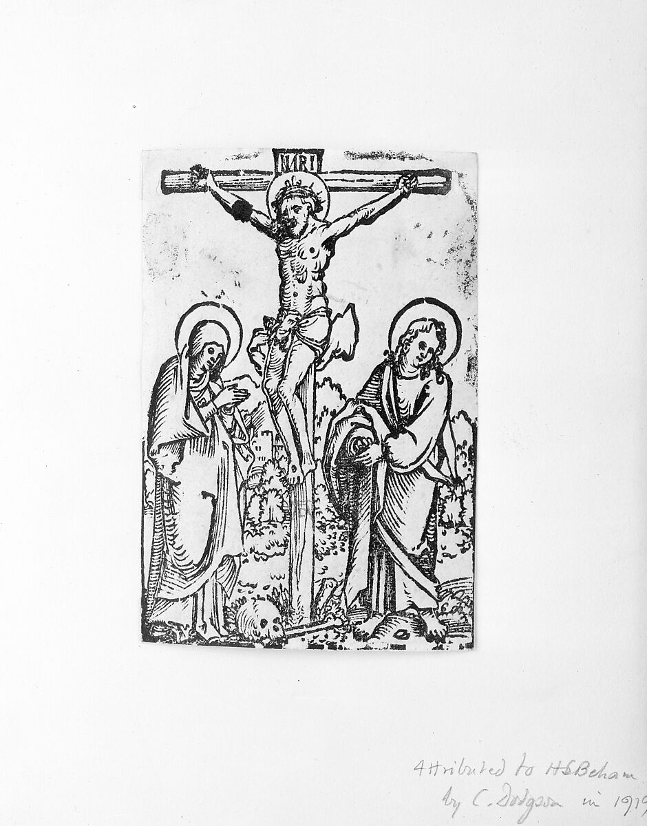 The Crucifixion, Sebald Beham (German, Nuremberg 1500–1550 Frankfurt), Woodcut 