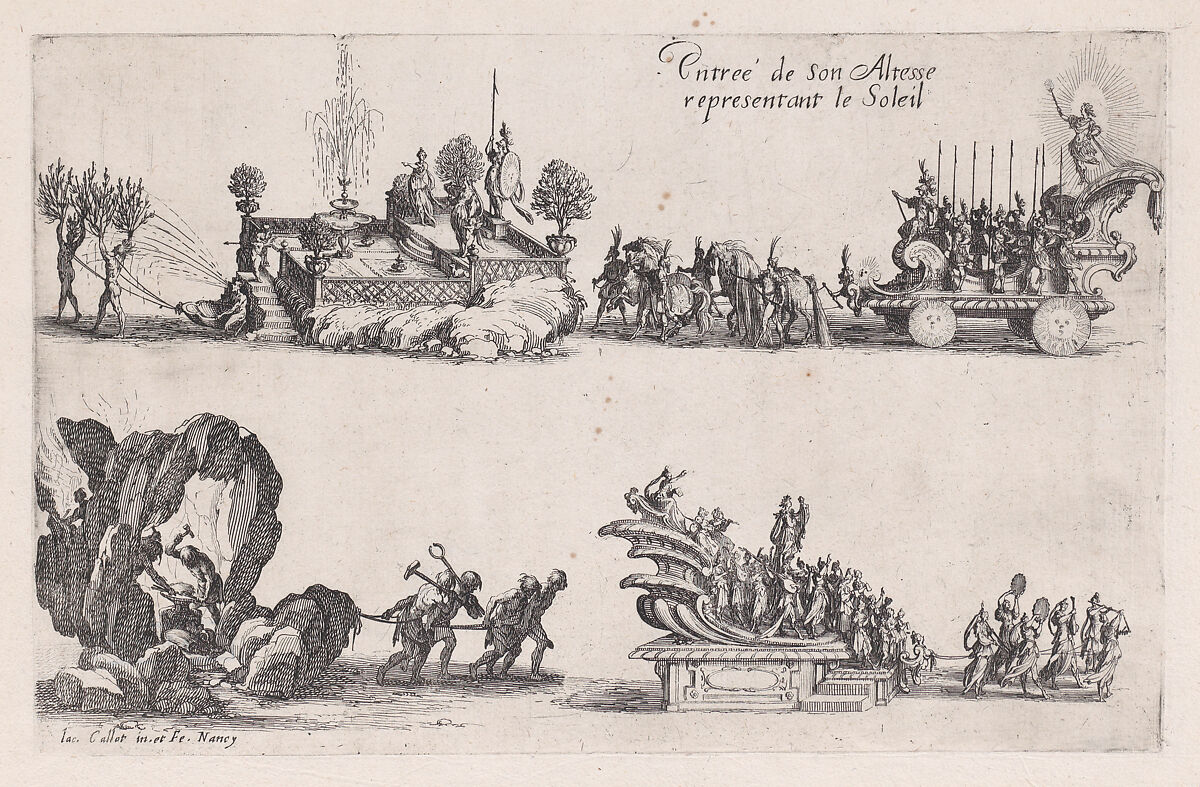 Entrée du duc Charles IV (Entrance of Duke Charles IV), from "Le Combat a la Barrière", Jacques Callot (French, Nancy 1592–1635 Nancy), Etching 