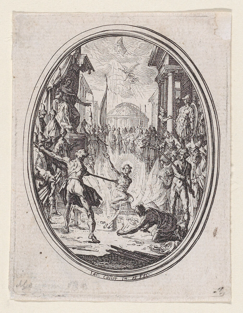 Le Martyre de Saint-Laurent (The Martyrdom of St. Lawrence), Jacques Callot (French, Nancy 1592–1635 Nancy), Etching and engraving; third state of three (Lieure) 