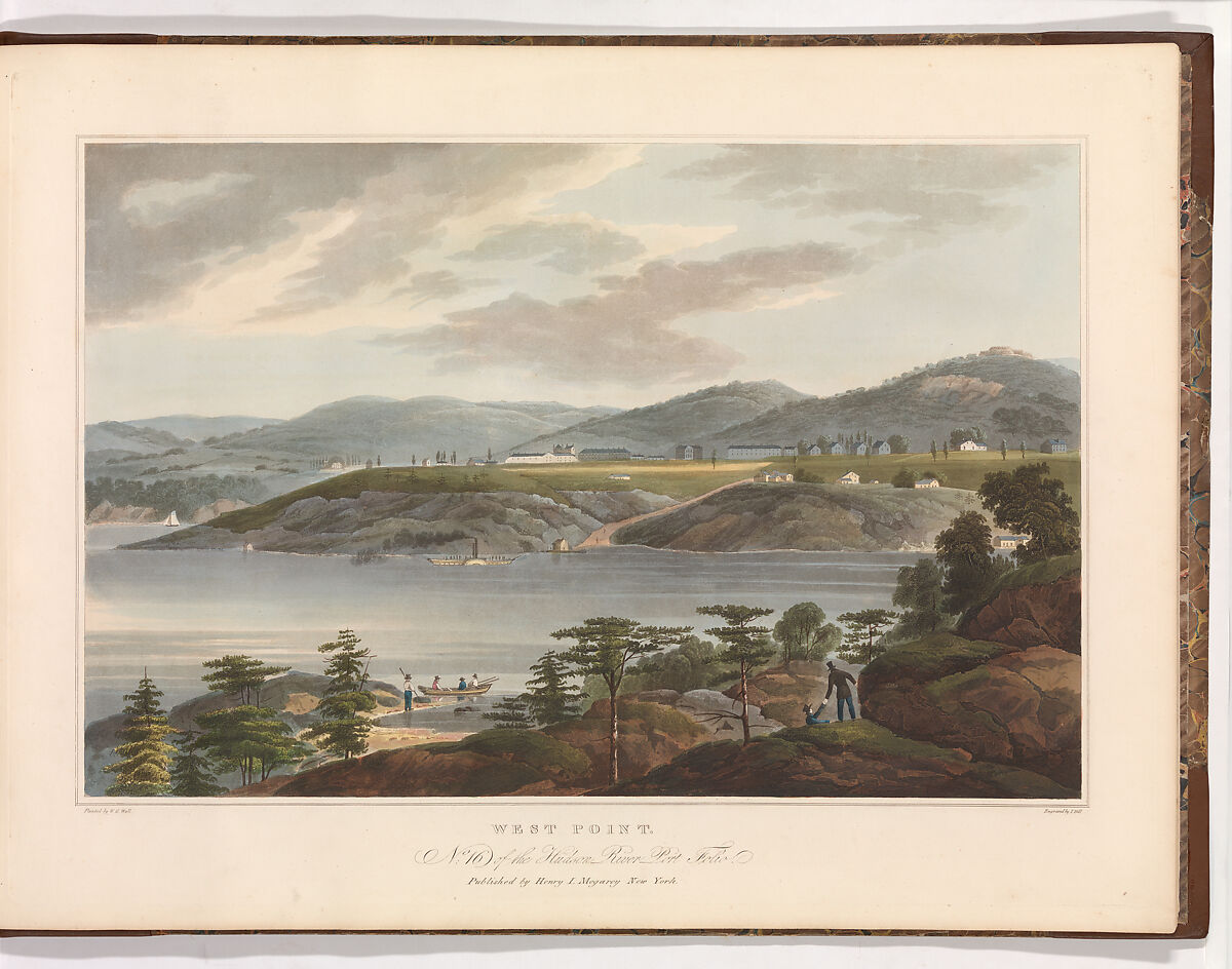 West Point (No. 16 of The Hudson River Portfolio), John Hill (American (born England), London 1770–1850 Clarksville, New York), Aquatint printed in color with hand-coloring; first state (Koke) 