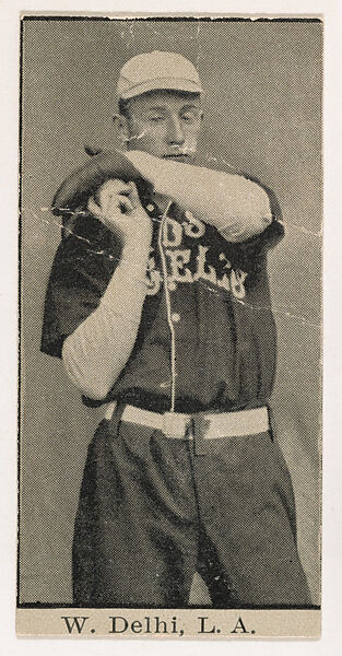 Lee William "Flame" Delhi, Los Angeles, from Mono Cigarettes Leading Actresses and Baseball Players series, 1910-1911, The Mono Tobacco Company, Photography 
