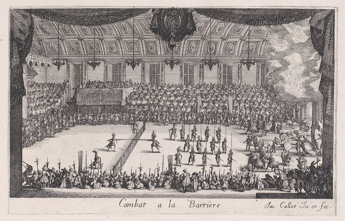 Le Combat (The Combat), from "Le Combat a la Barrière", Jacques Callot (French, Nancy 1592–1635 Nancy), Etching 