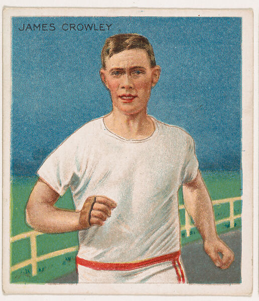 James Crowley, Track and Field, from Mecca & Hassan Champion Athlete and Prize Fighter collection, 1910, Mecca Cigarettes (American), Commercial color lithograph 